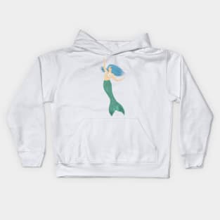 Blue hair Mermaid Kids Hoodie